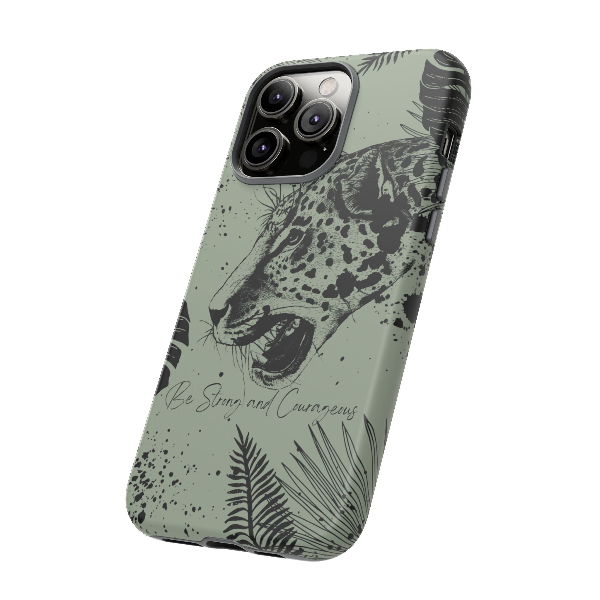 Be Strong and Courageous Tough Phone Case (Mint Green)