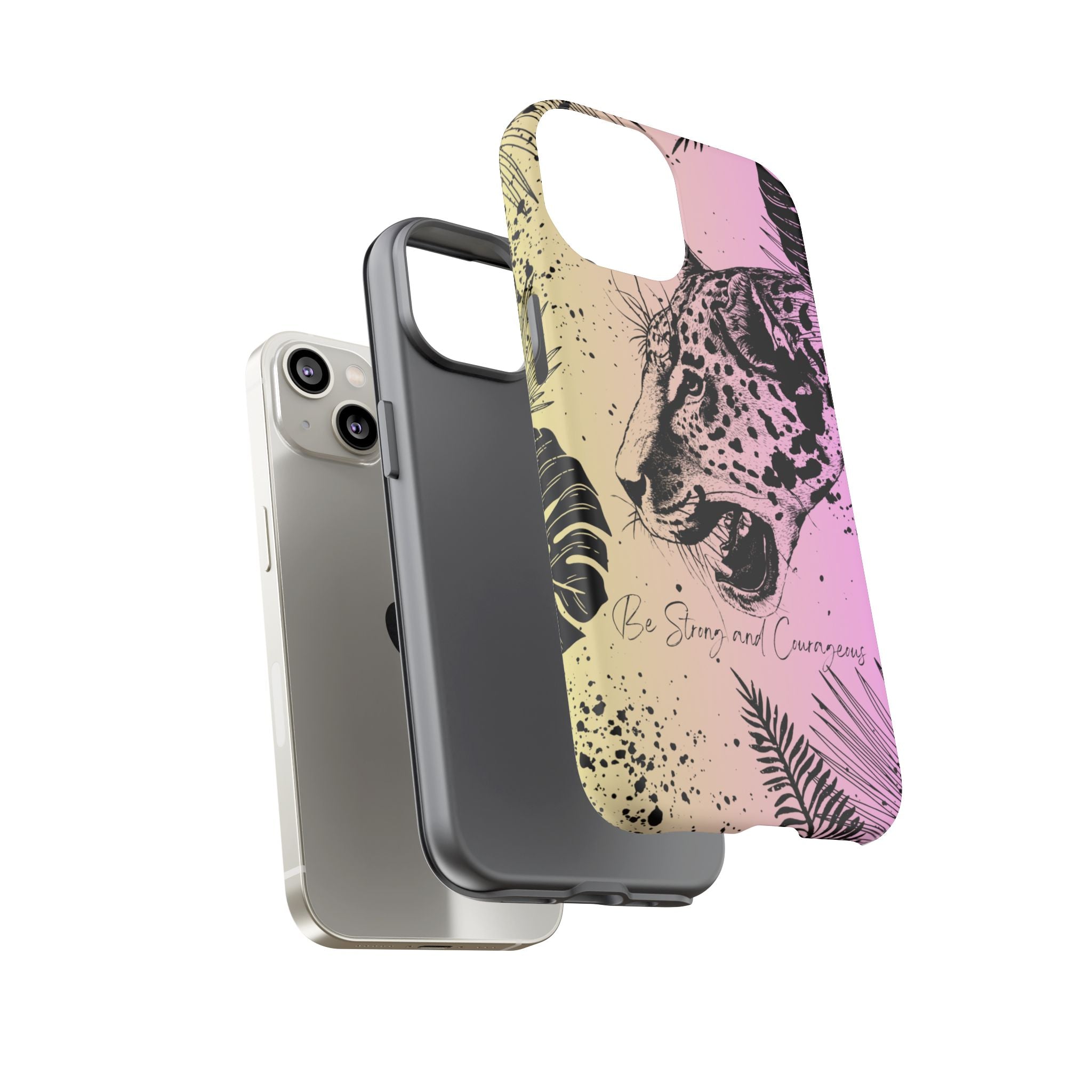 Be Strong and Courageous Tough Phone Case (Purple Hue)