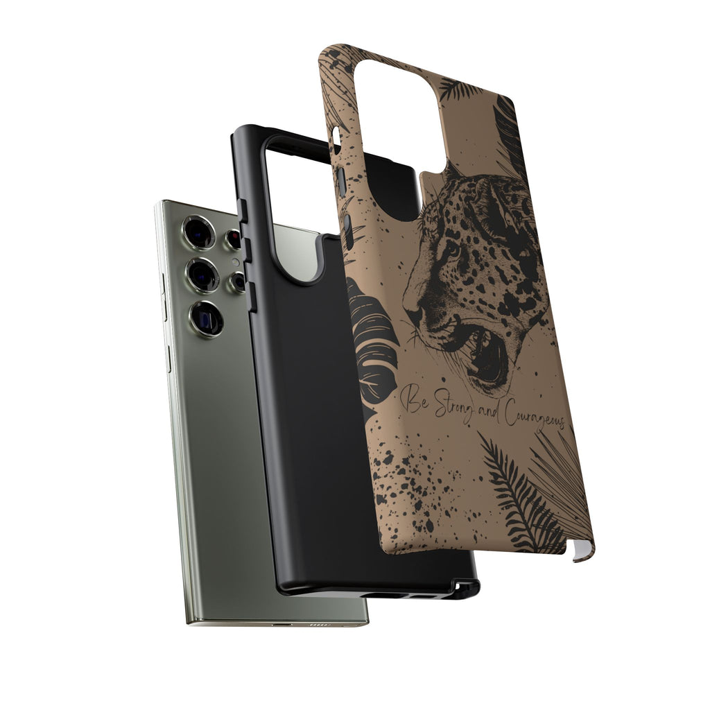 Be Strong and Courageous Tough Phone Case (Brown)