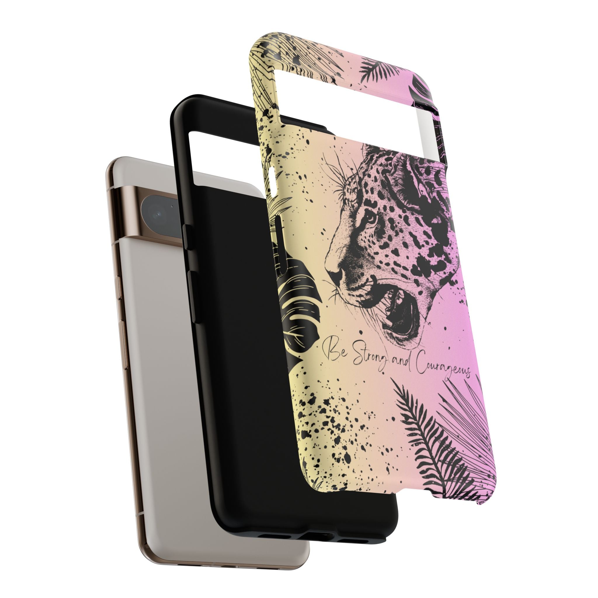 Be Strong and Courageous Tough Phone Case (Purple Hue)