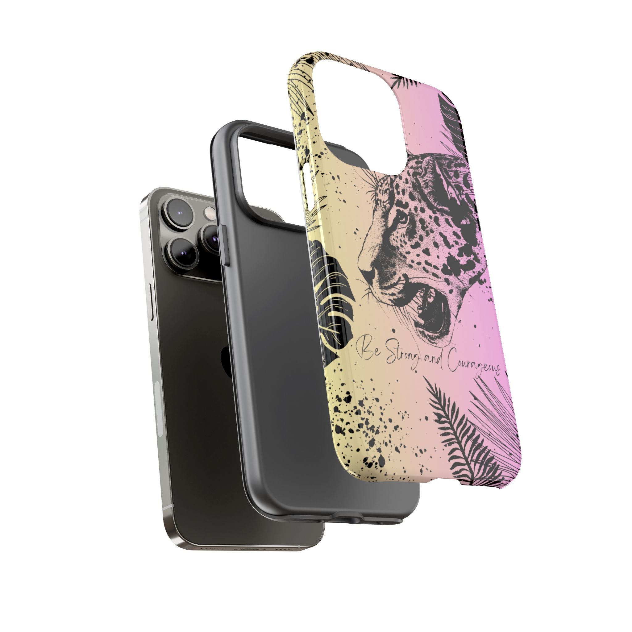 Be Strong and Courageous Tough Phone Case (Purple Hue)