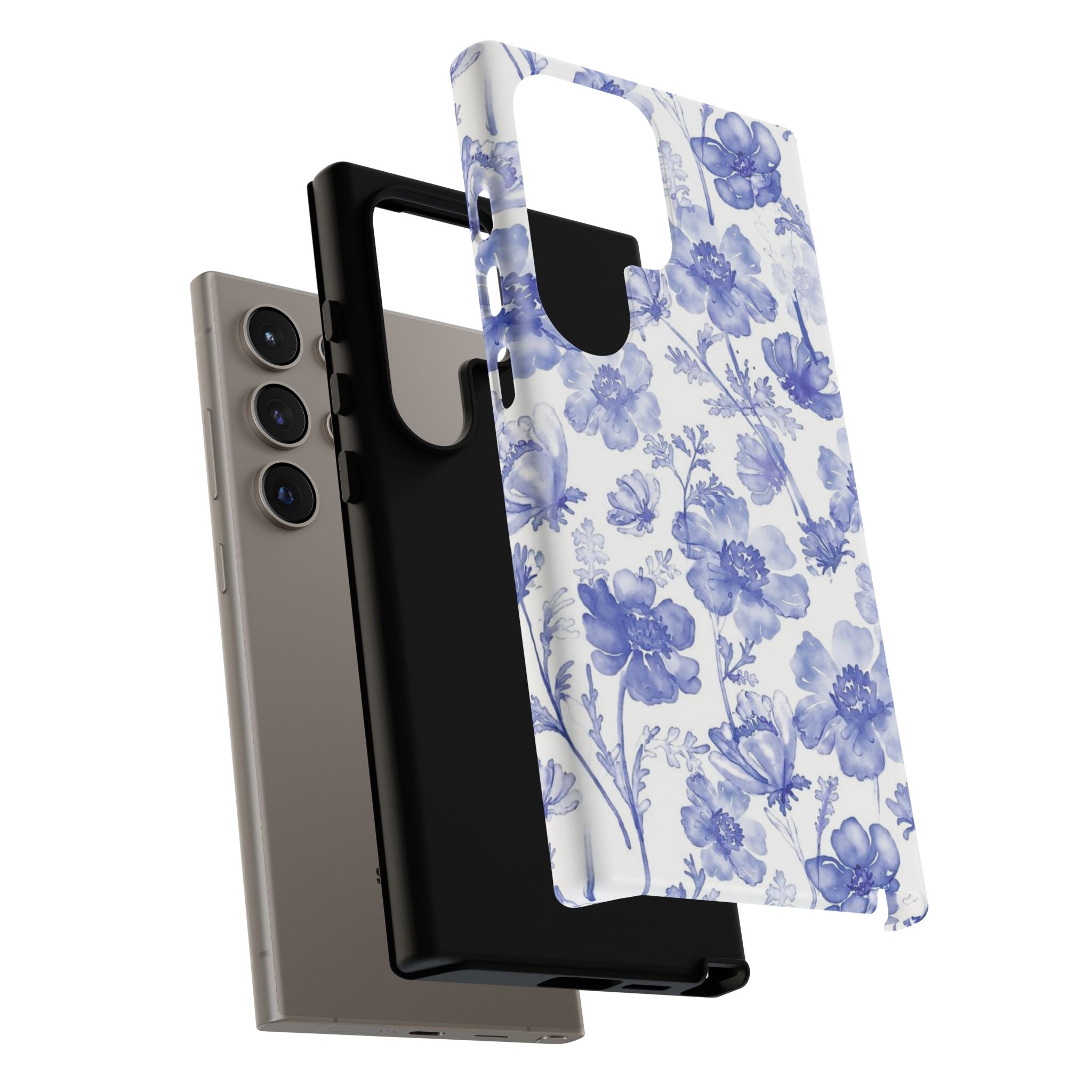 Blue Floral Tough Case