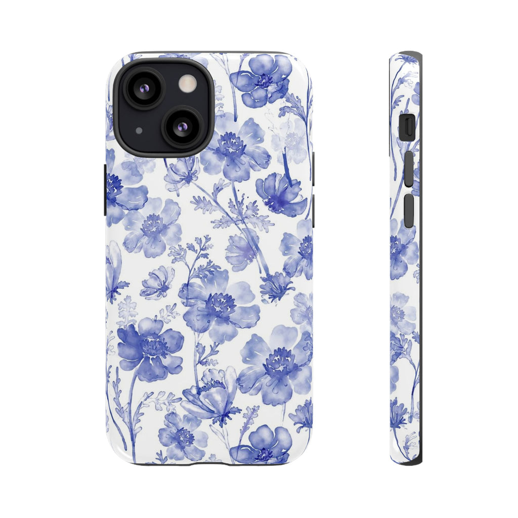 Blue Floral Tough Case