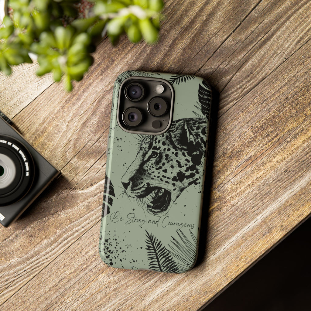 Be Strong and Courageous Tough Phone Case (Mint Green)