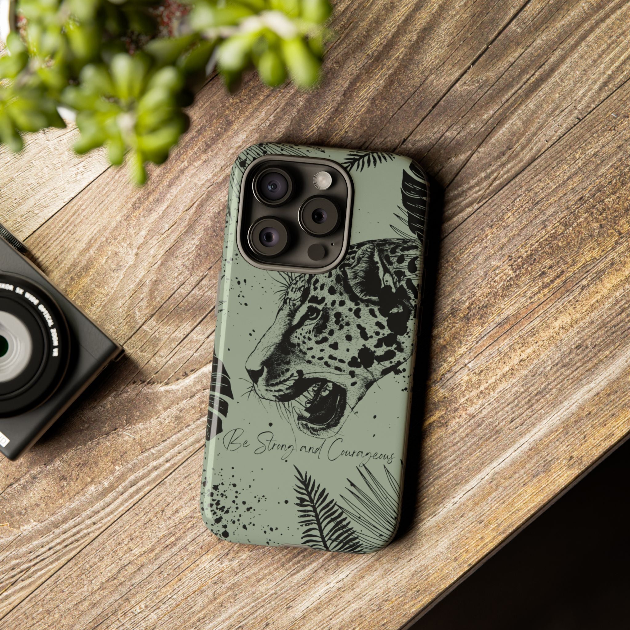 Be Strong and Courageous Tough Phone Case (Mint Green)