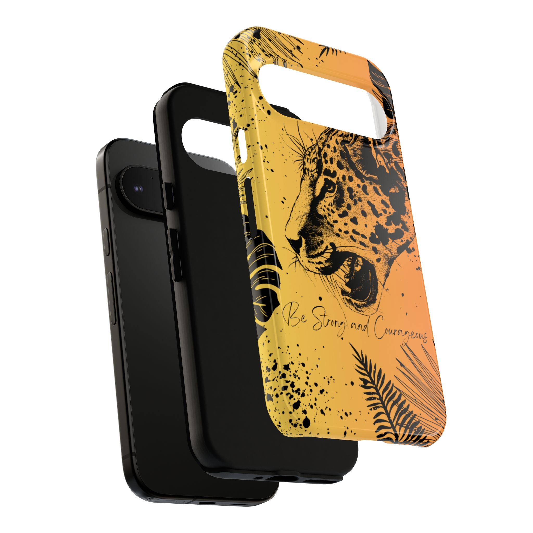 Be Strong and Courageous Tough Phone Case (Orange Hue)