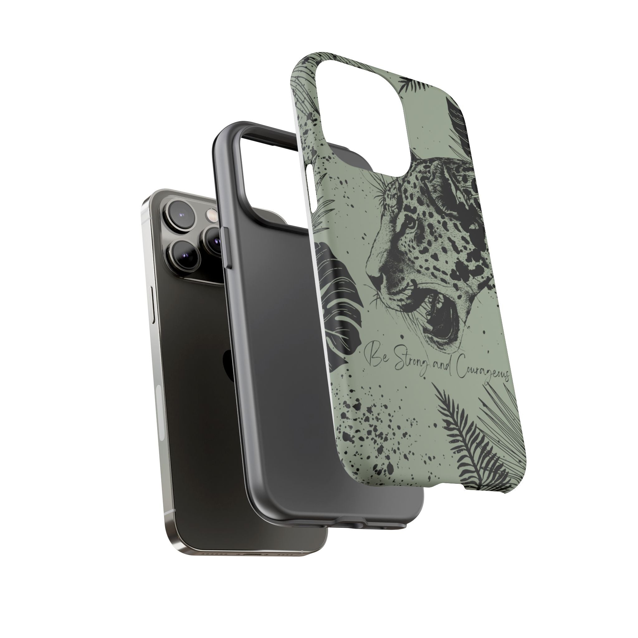 Be Strong and Courageous Tough Phone Case (Mint Green)