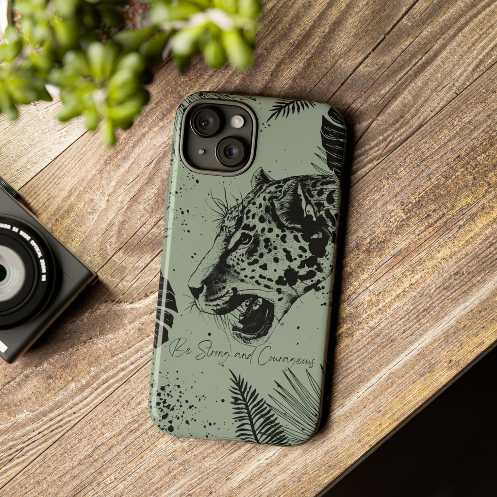 Be Strong and Courageous Tough Phone Case (Mint Green)