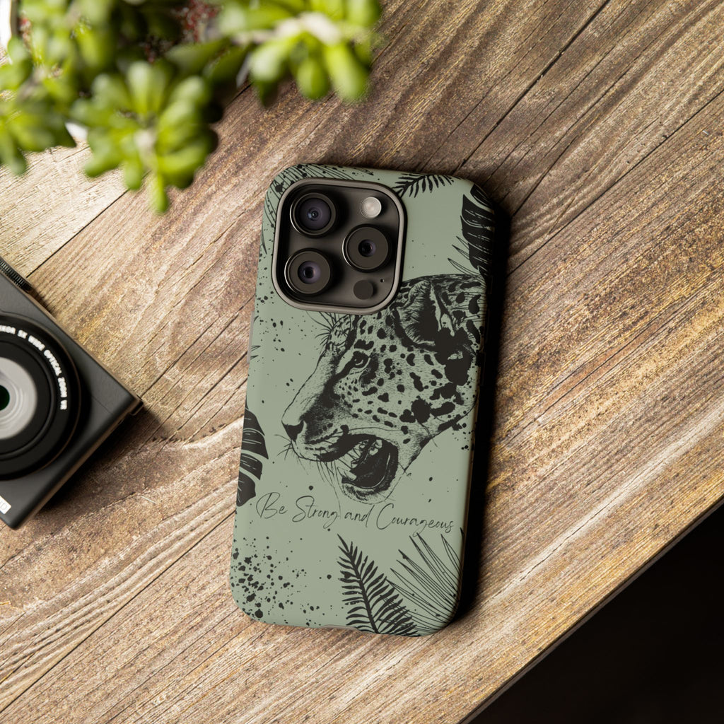 Be Strong and Courageous Tough Phone Case (Mint Green)