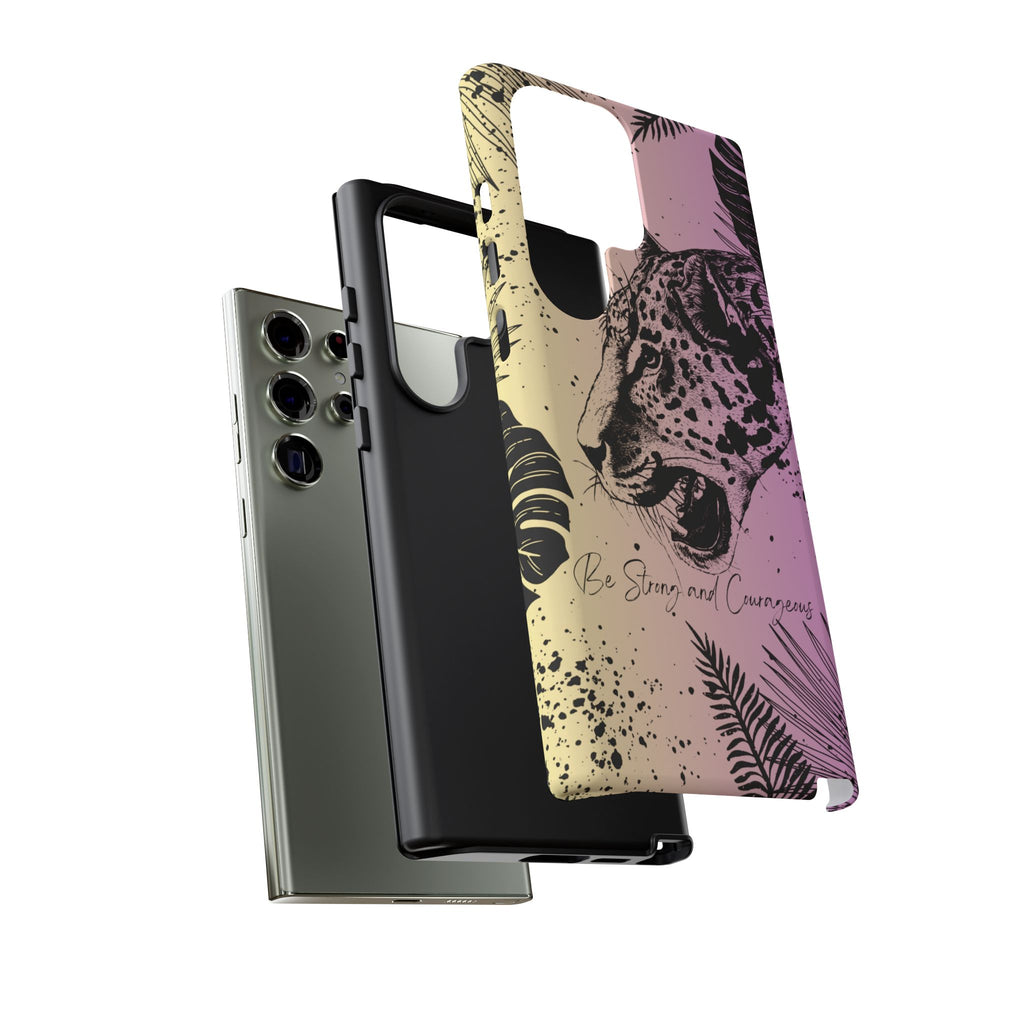 Be Strong and Courageous Tough Phone Case (Purple Hue)