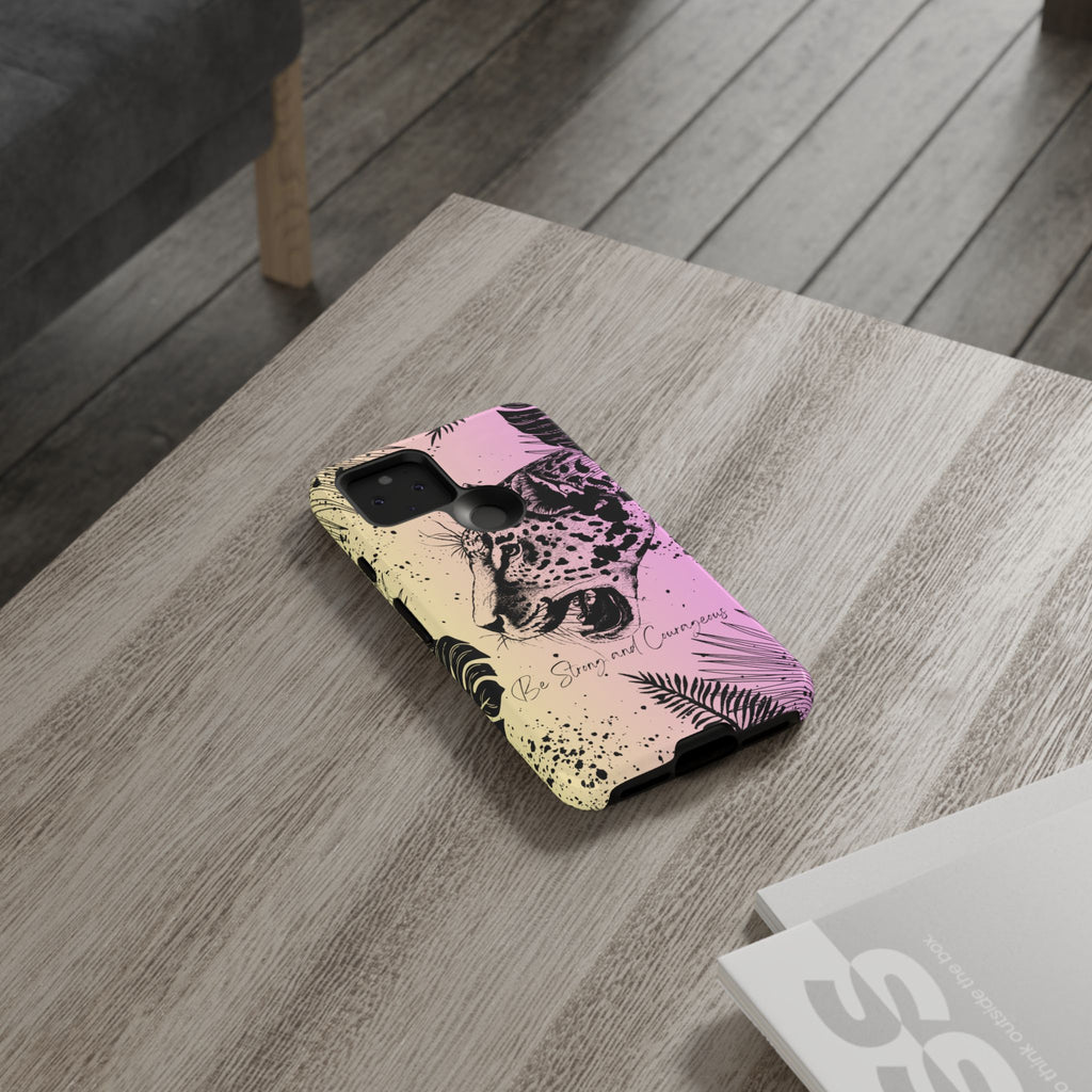 Be Strong and Courageous Tough Phone Case (Purple Hue)