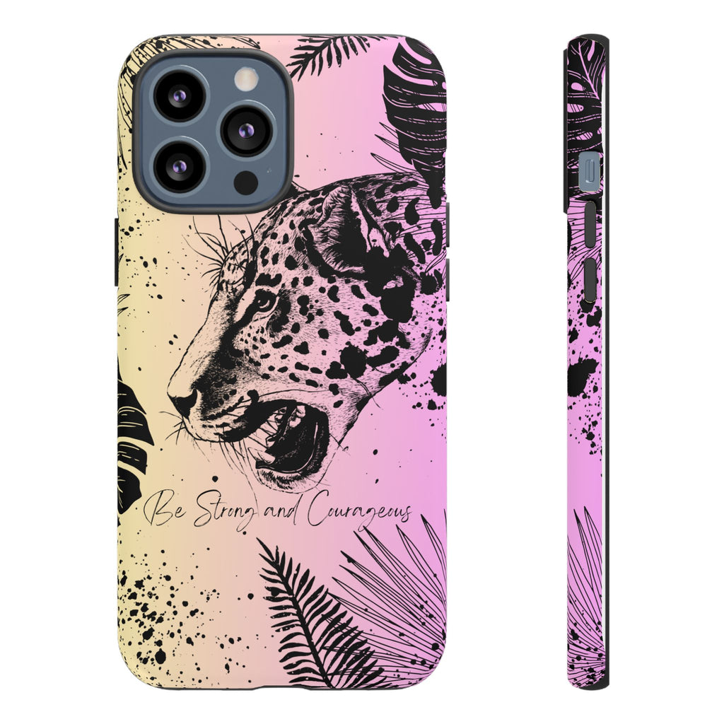 Be Strong and Courageous Tough Phone Case (Purple Hue)