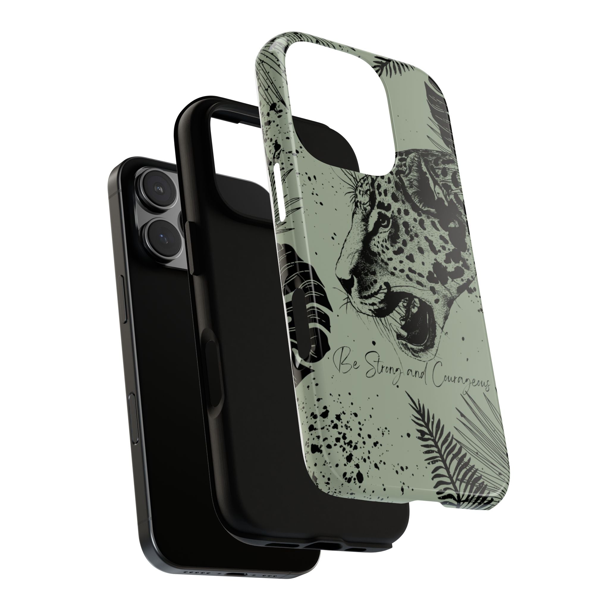 Be Strong and Courageous Tough Phone Case (Mint Green)