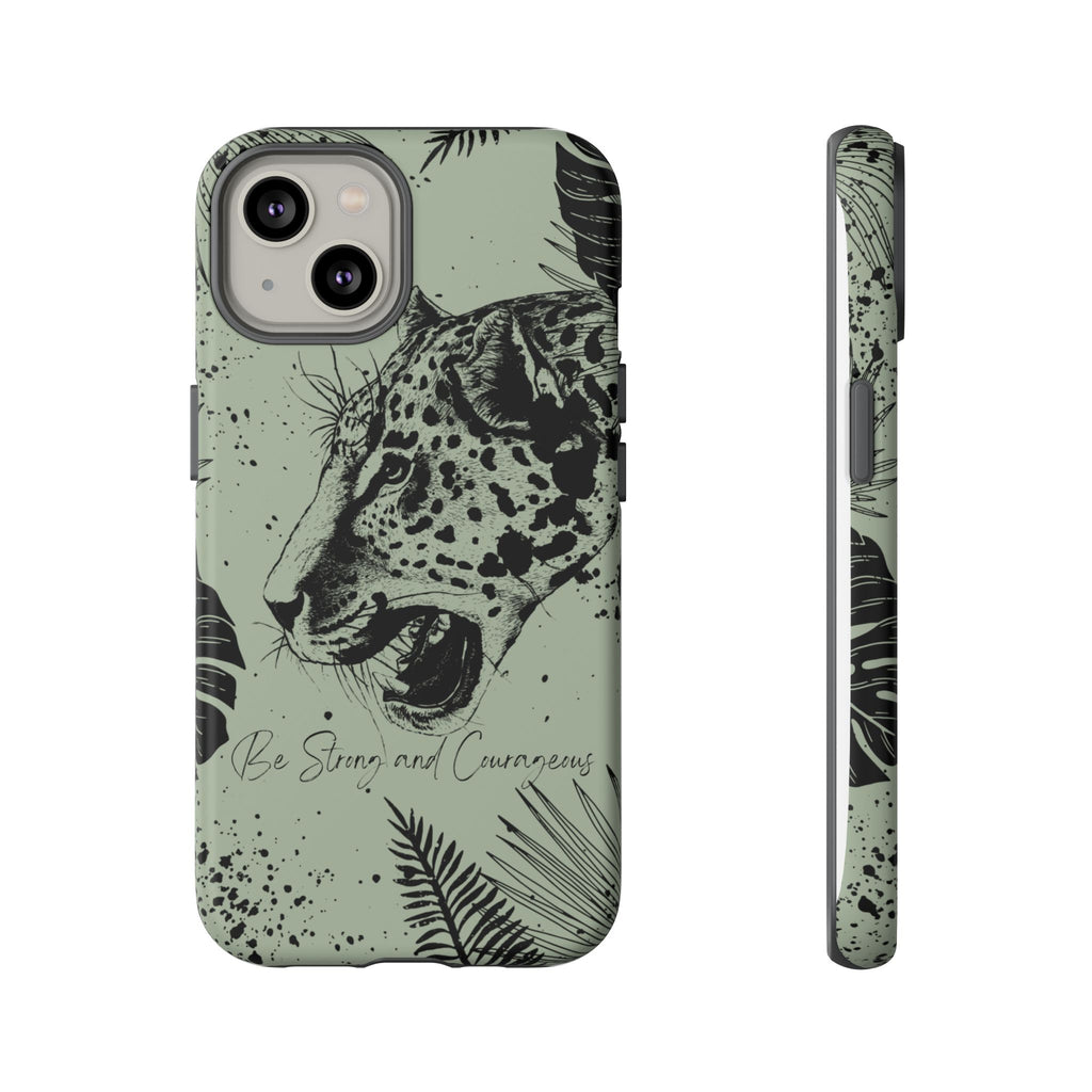 Be Strong and Courageous Tough Phone Case (Mint Green)