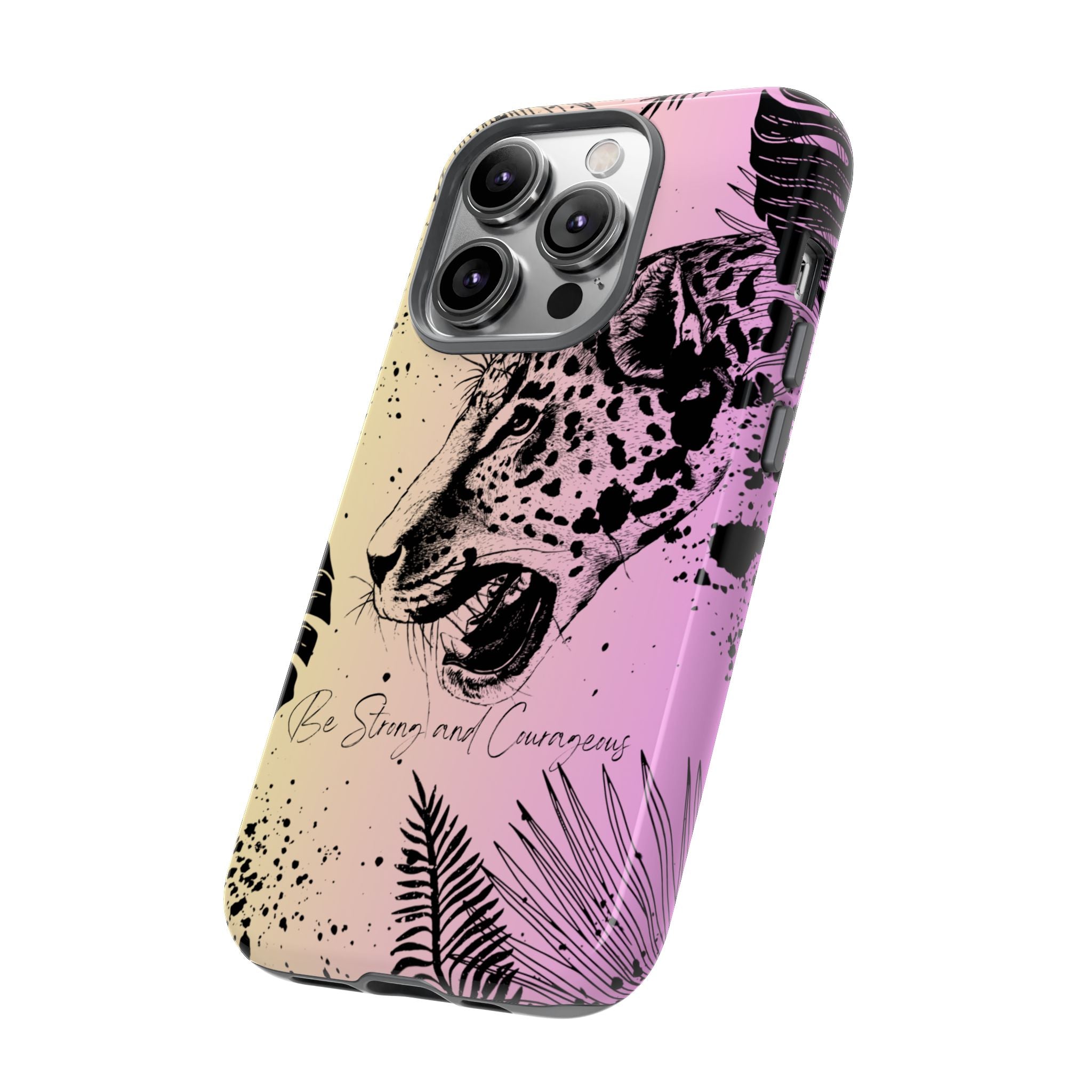 Be Strong and Courageous Tough Phone Case (Purple Hue)