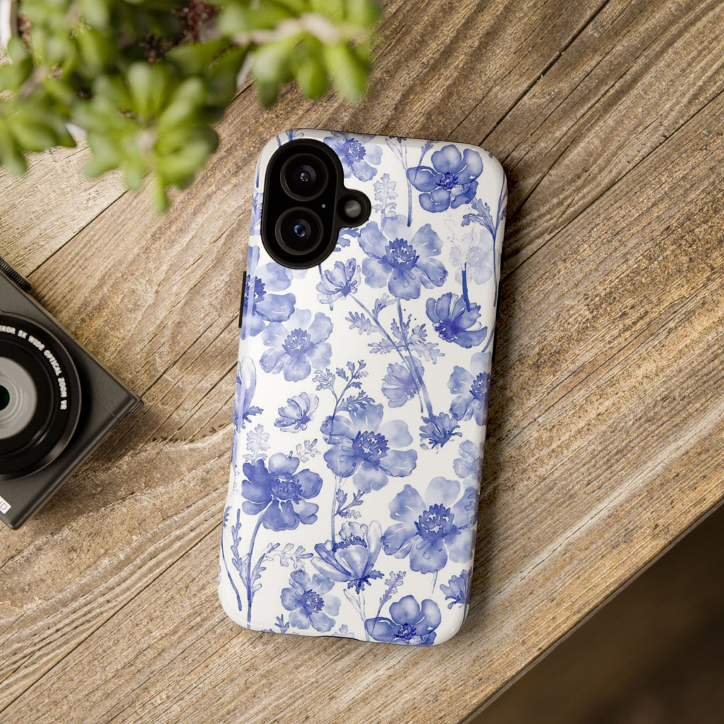 Blue Floral Tough Case