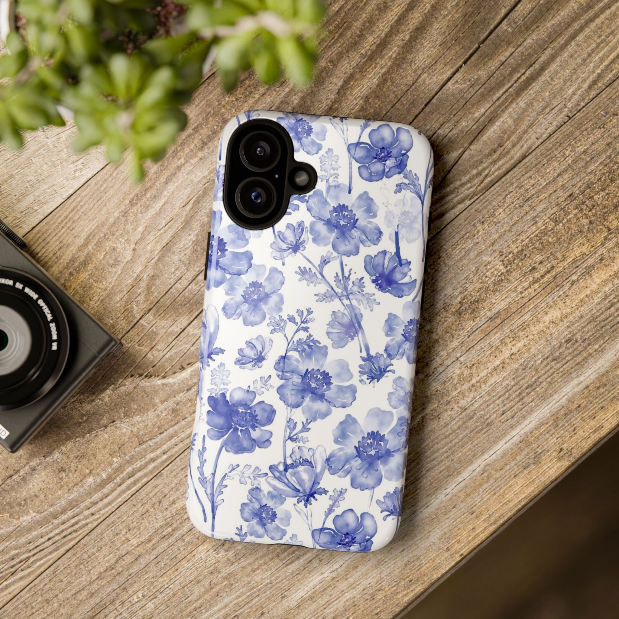 Blue Floral Tough Case