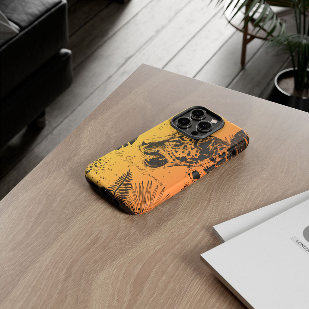 Be Strong and Courageous Tough Phone Case (Orange Hue)