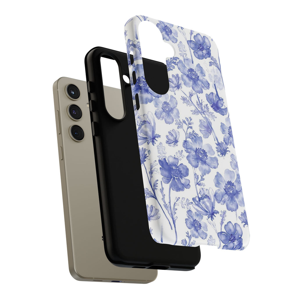 Blue Floral Tough Case