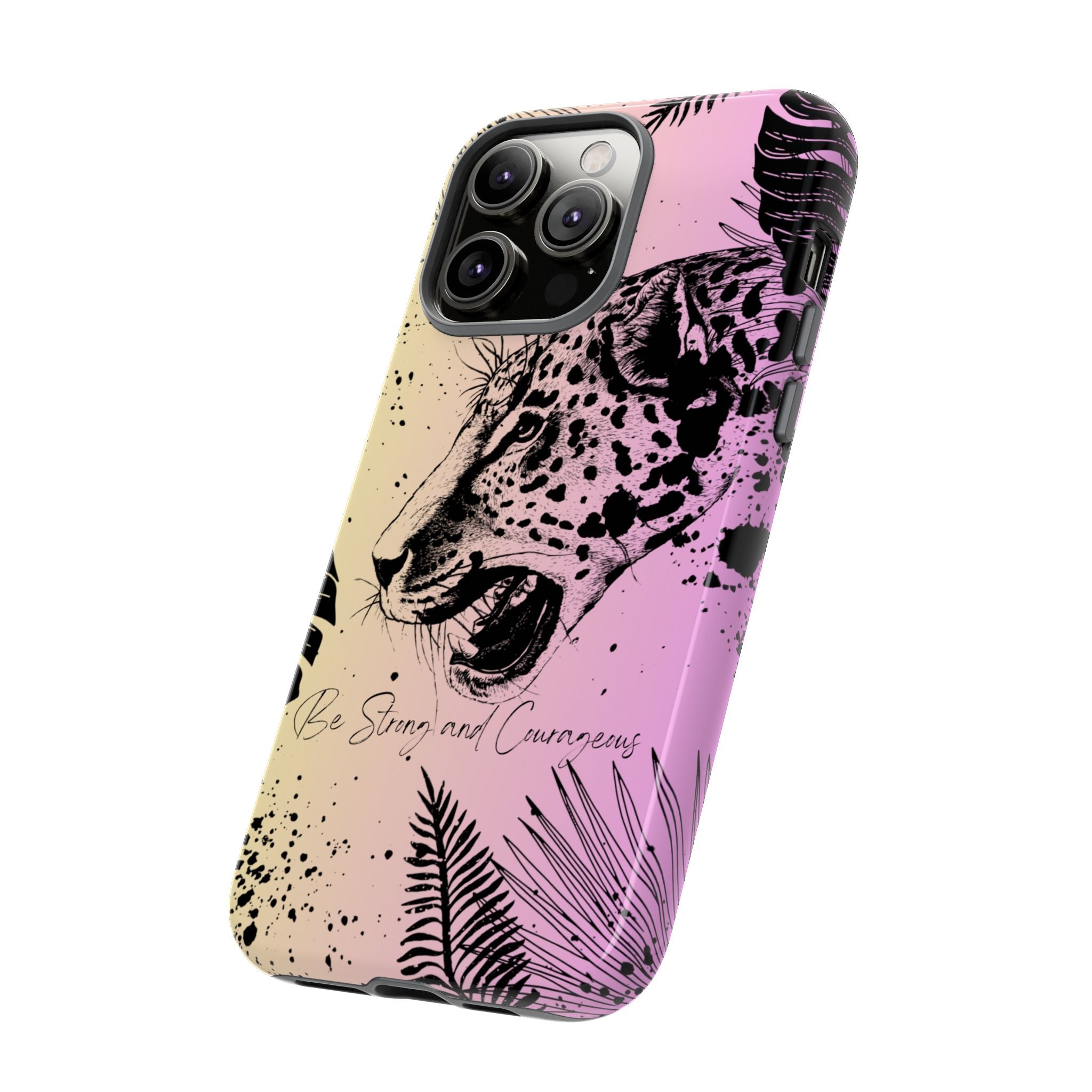 Be Strong and Courageous Tough Phone Case (Purple Hue)