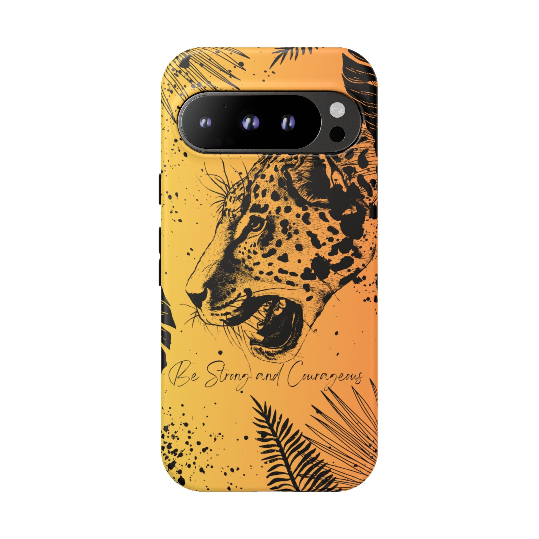 Be Strong and Courageous Tough Phone Case (Orange Hue)