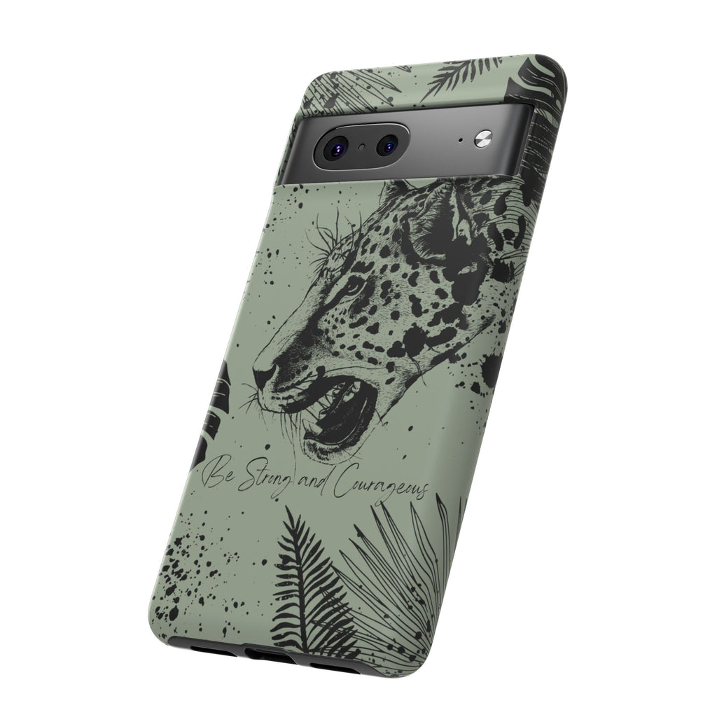 Be Strong and Courageous Tough Phone Case (Mint Green)