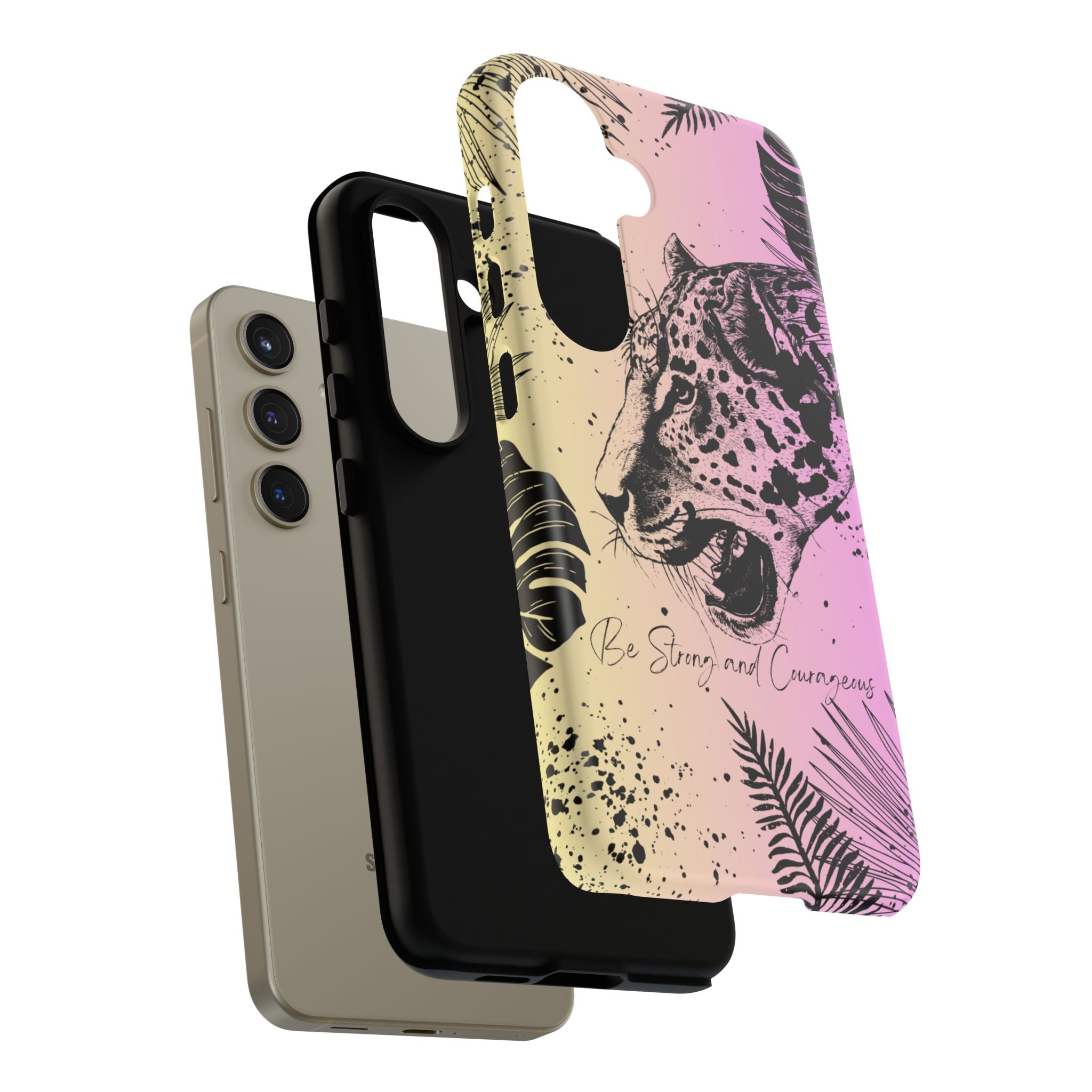 Be Strong and Courageous Tough Phone Case (Purple Hue)