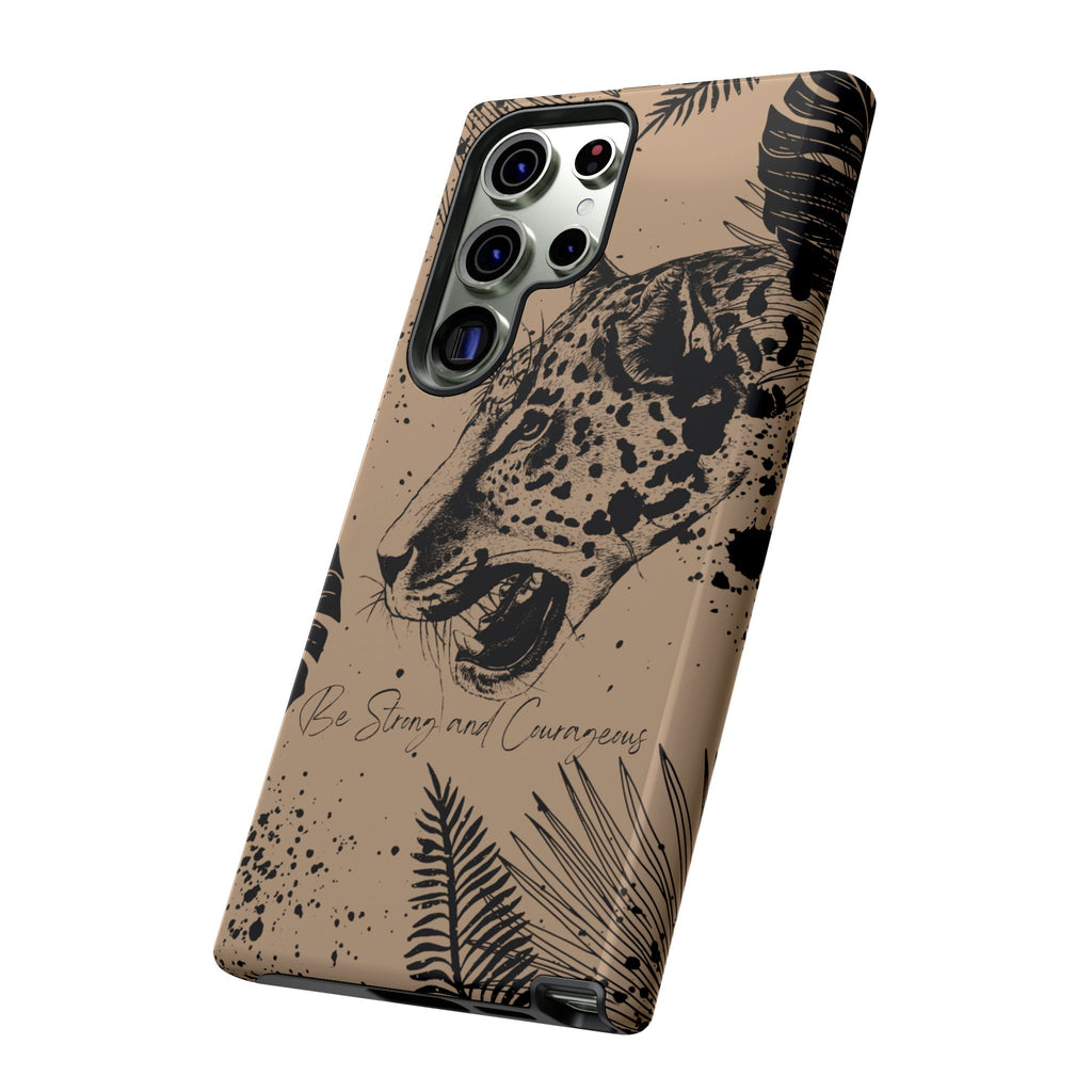 Be Strong and Courageous Tough Phone Case (Brown)
