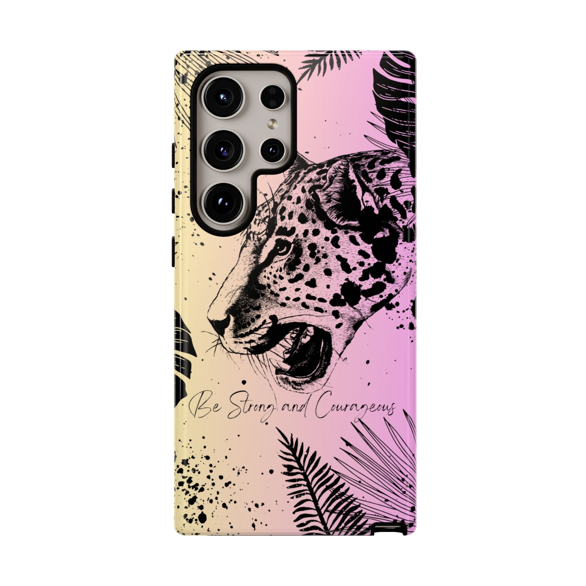 Be Strong and Courageous Tough Phone Case (Purple Hue)