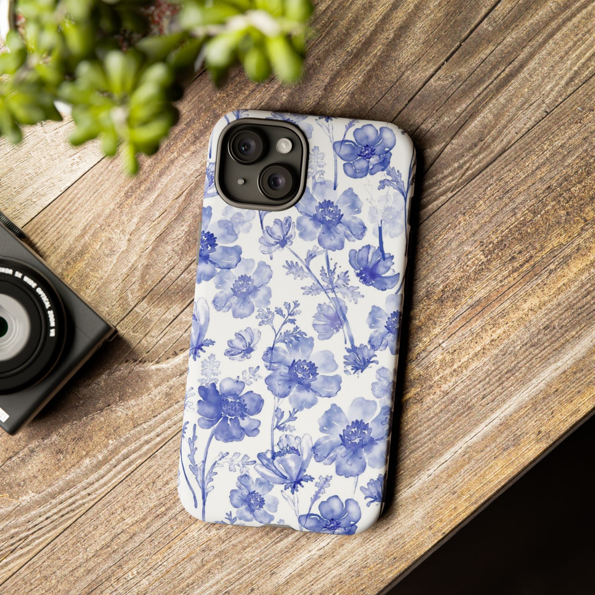 Blue Floral Tough Case
