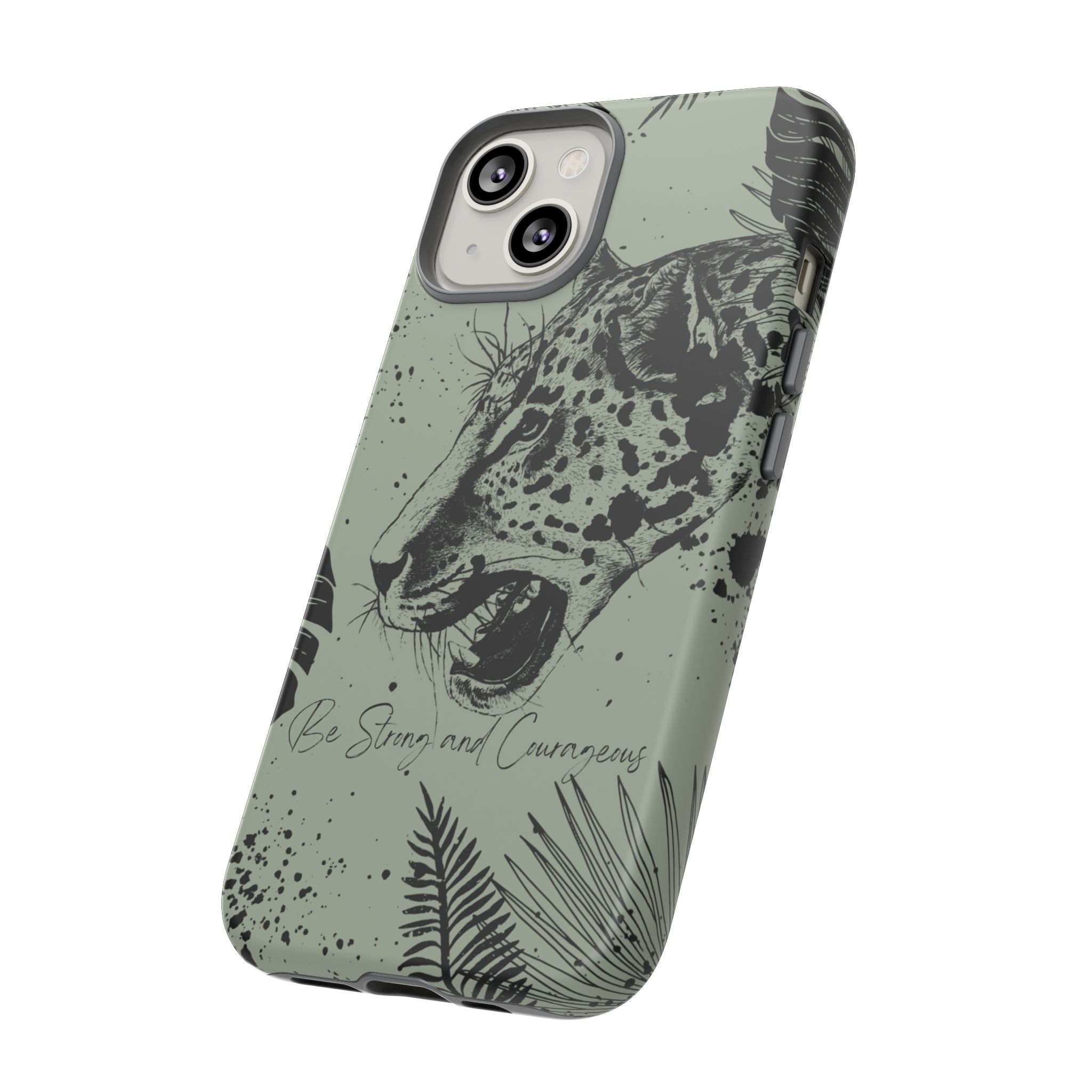 Be Strong and Courageous Tough Phone Case (Mint Green)