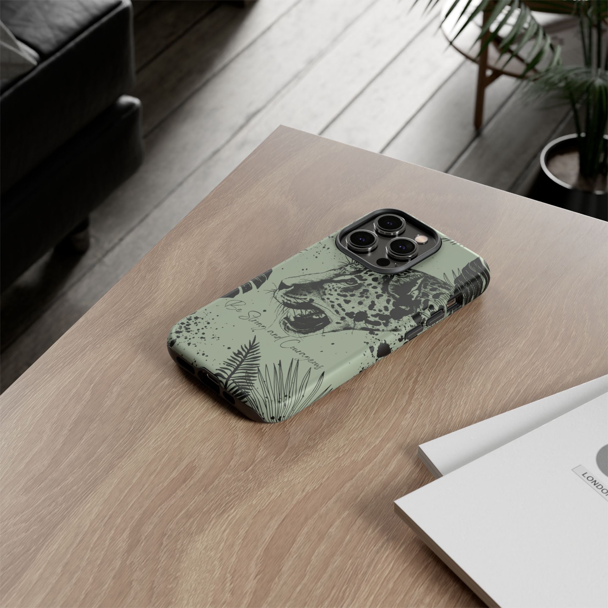 Be Strong and Courageous Tough Phone Case (Mint Green)