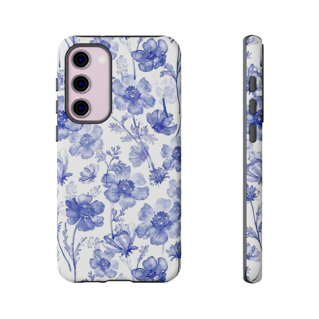 Blue Floral Tough Case