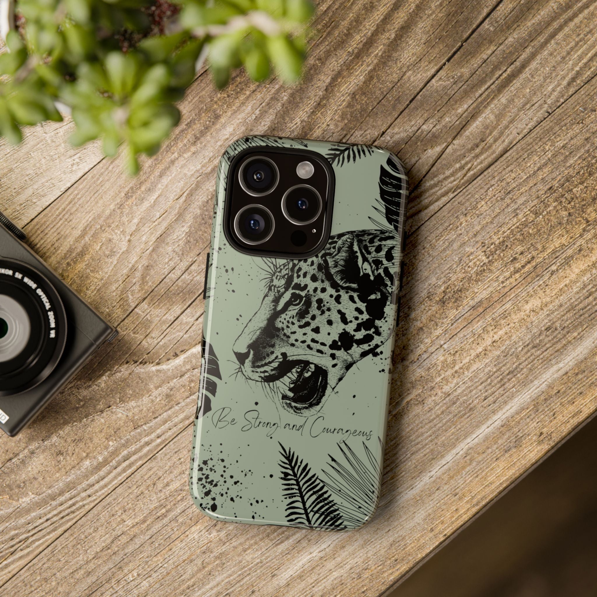 Be Strong and Courageous Tough Phone Case (Mint Green)