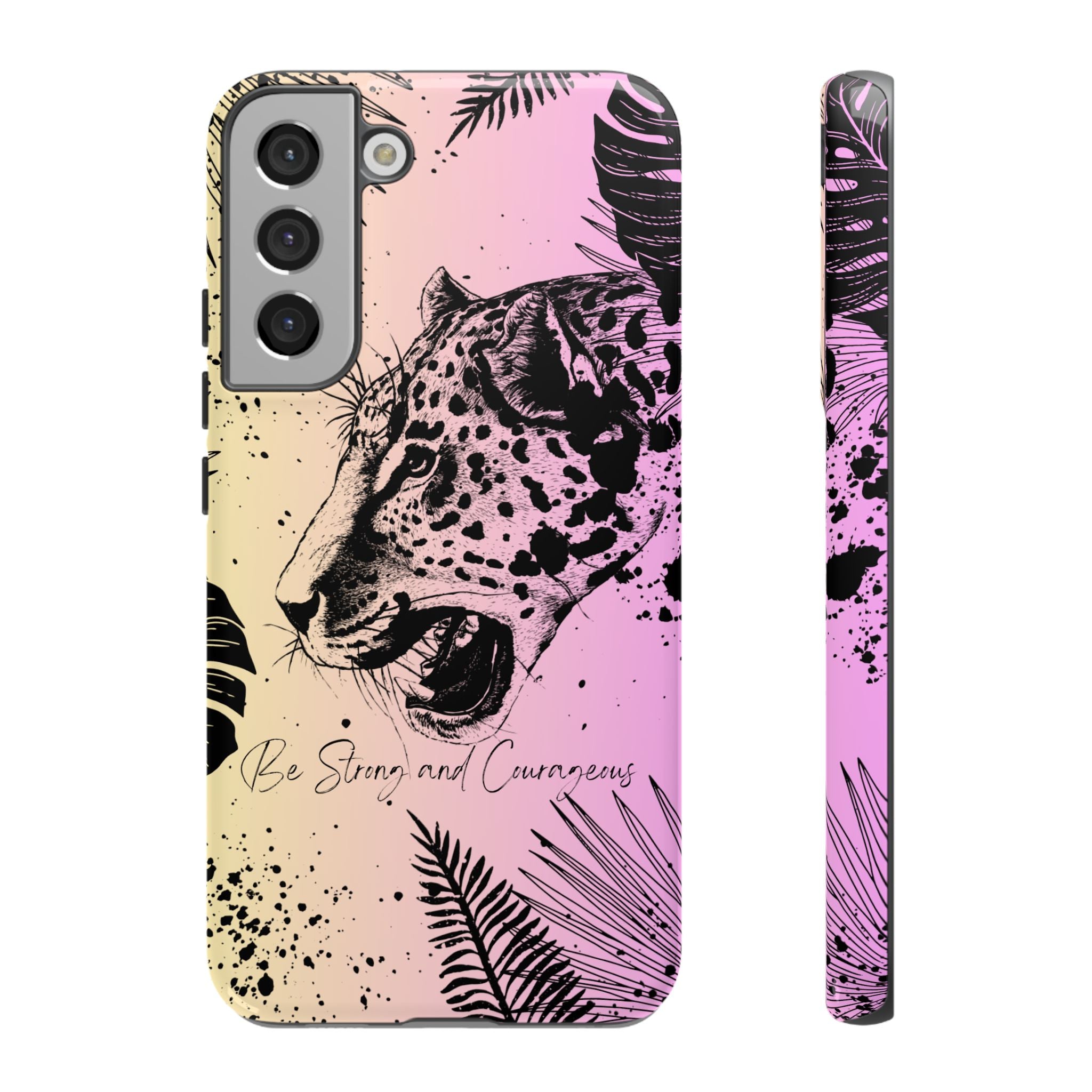 Be Strong and Courageous Tough Phone Case (Purple Hue)