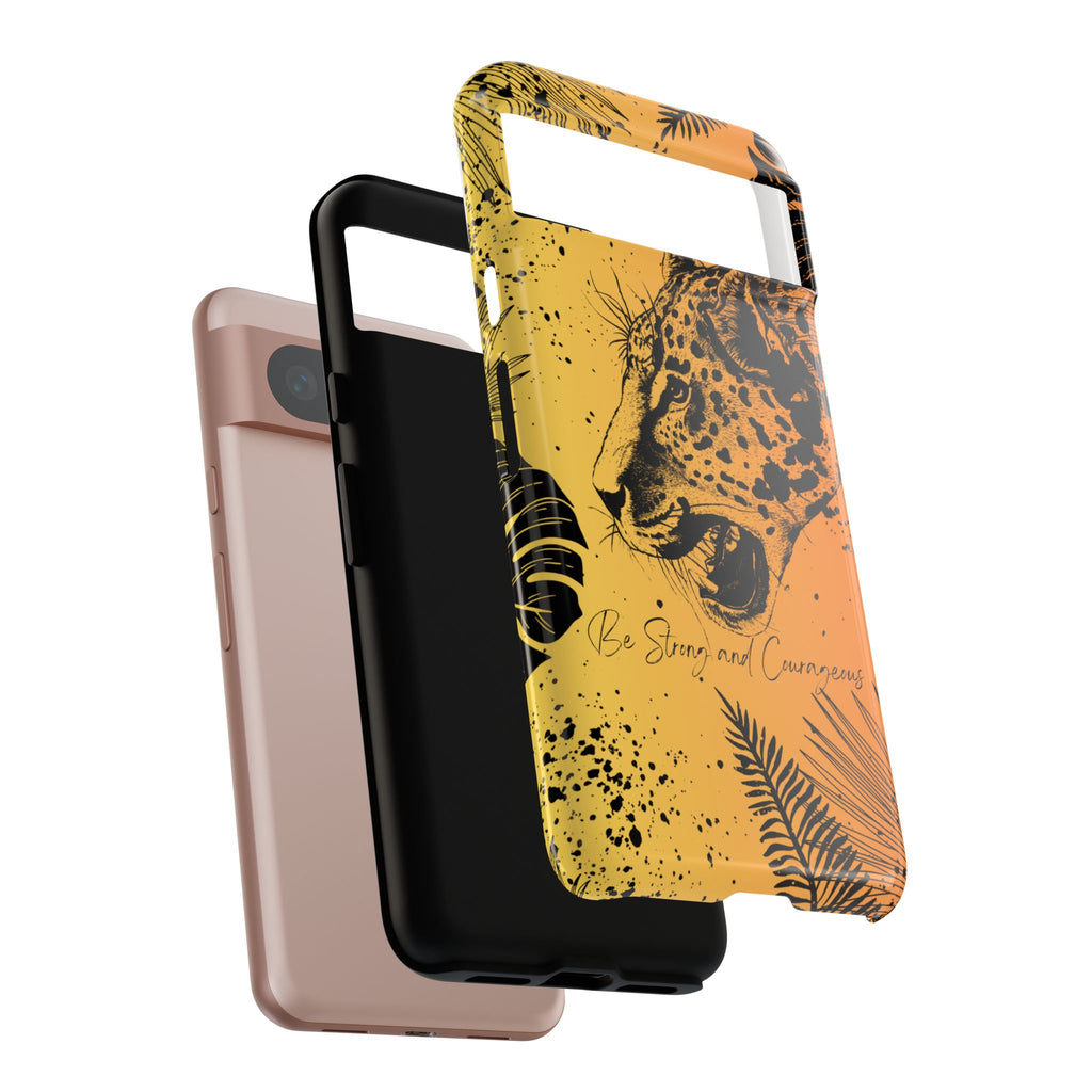 Be Strong and Courageous Tough Phone Case (Orange Hue)