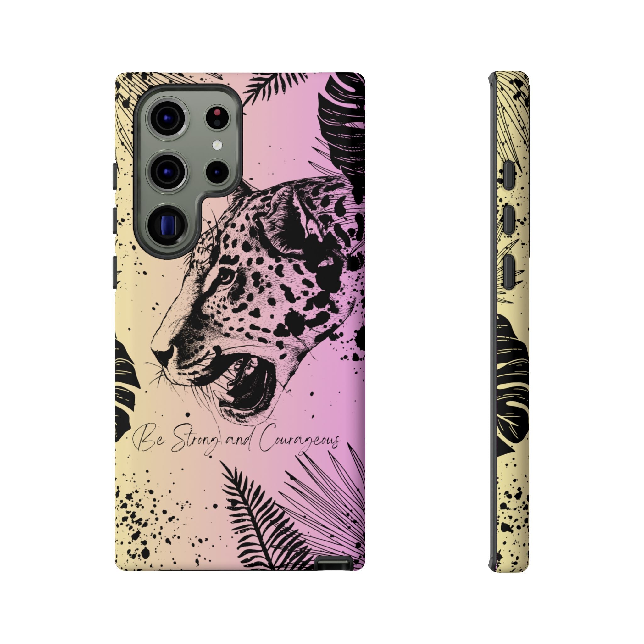 Be Strong and Courageous Tough Phone Case (Purple Hue)