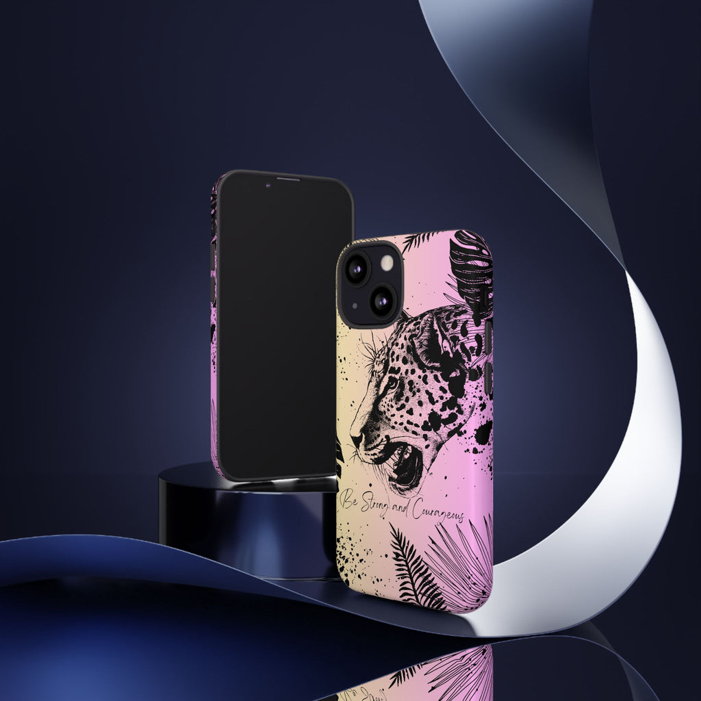 Be Strong and Courageous Tough Phone Case (Purple Hue)