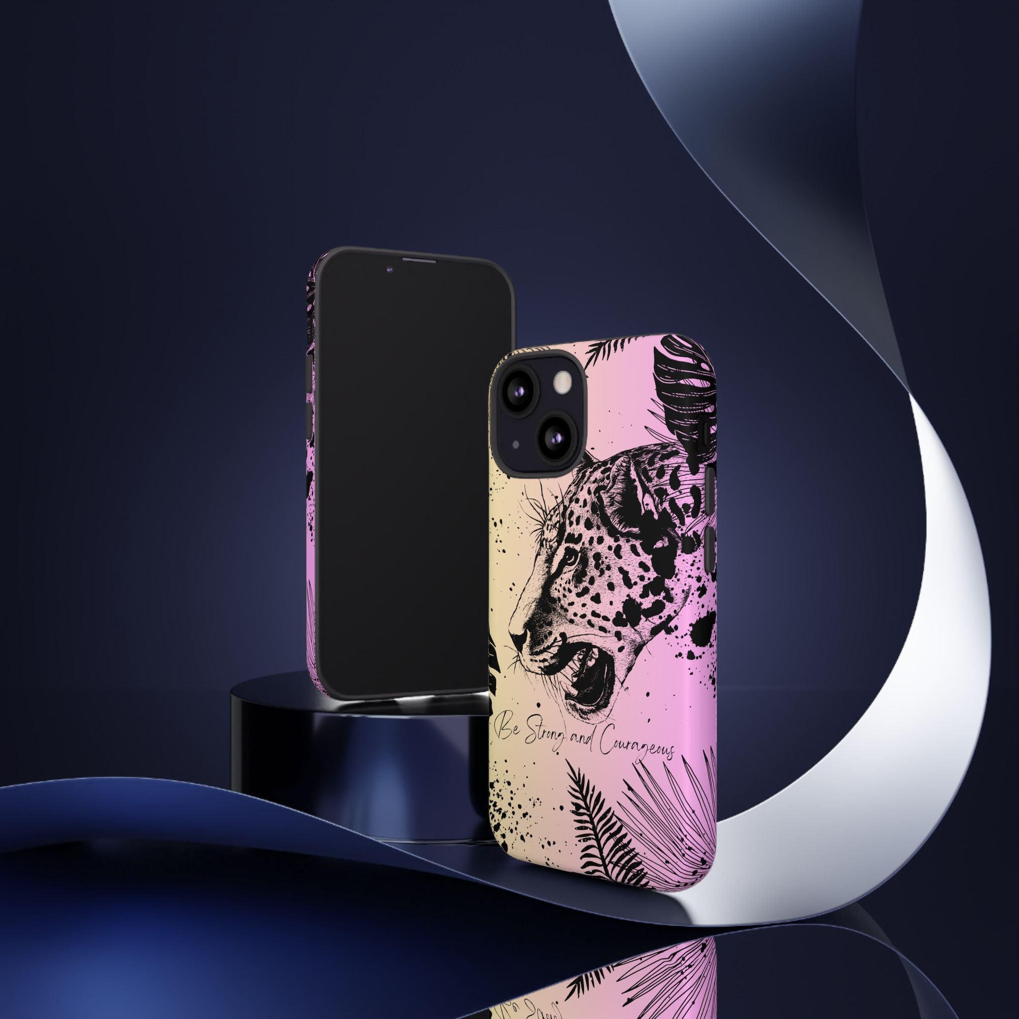 Be Strong and Courageous Tough Phone Case (Purple Hue)