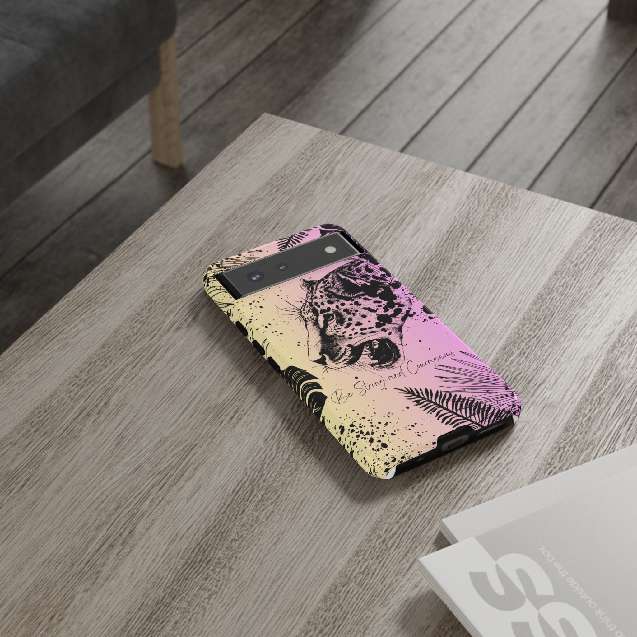 Be Strong and Courageous Tough Phone Case (Purple Hue)