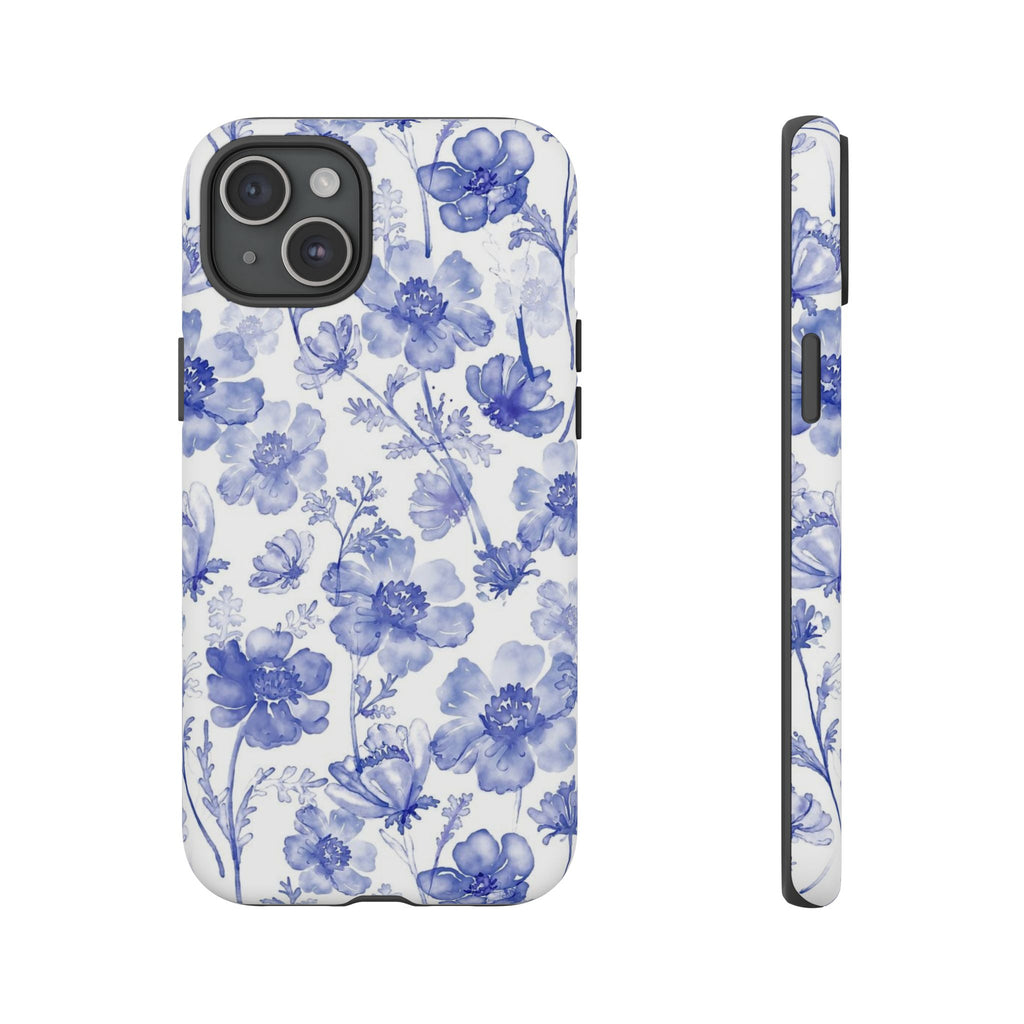 Blue Floral Tough Case
