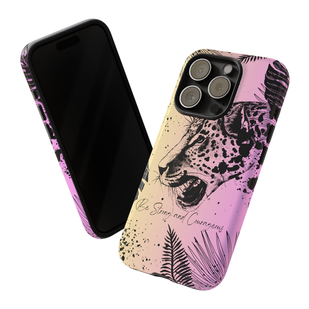Be Strong and Courageous Tough Phone Case (Purple Hue)