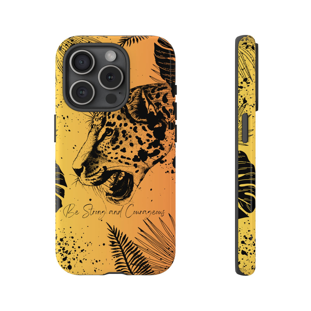 Be Strong and Courageous Tough Phone Case (Orange Hue)