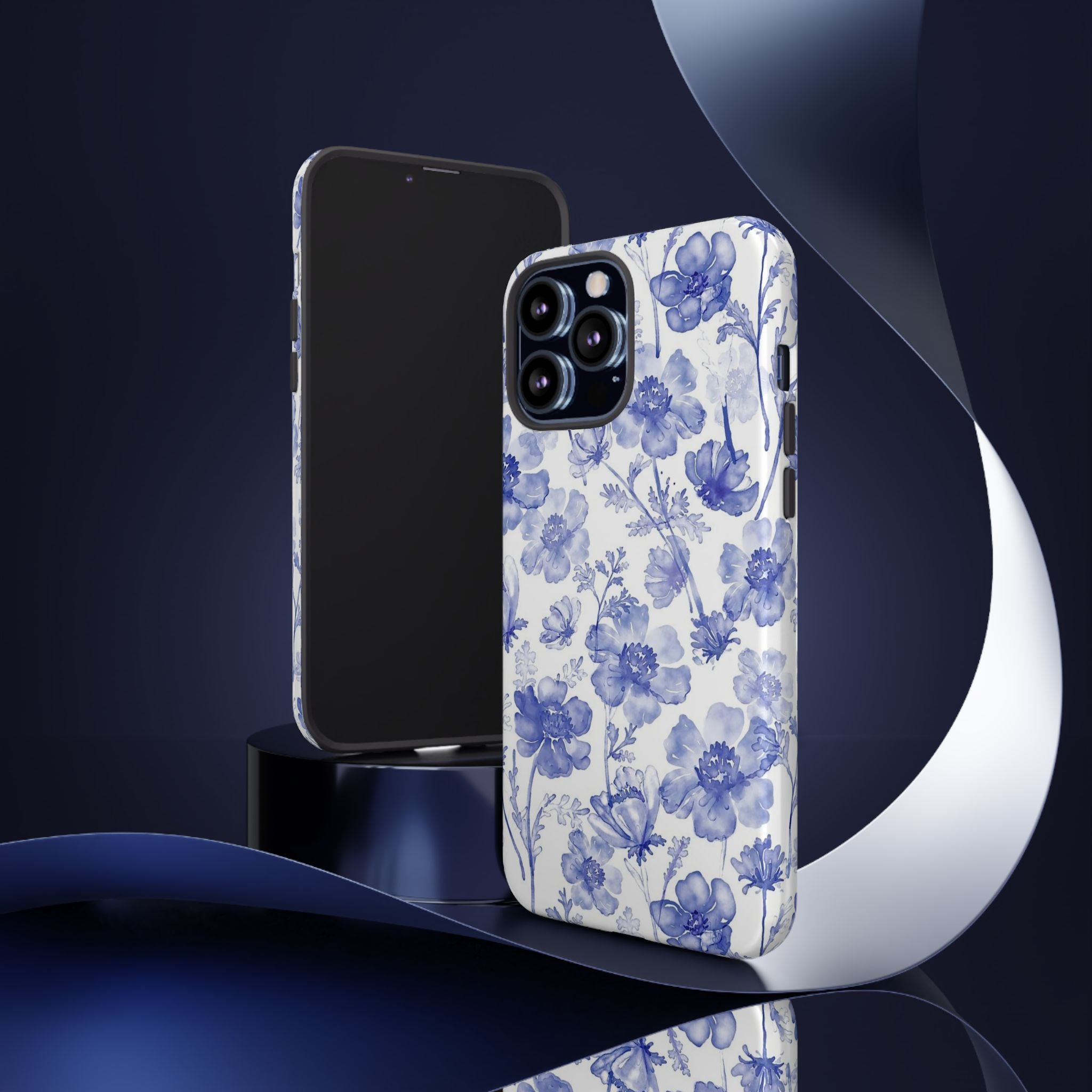 Blue Floral Tough Case