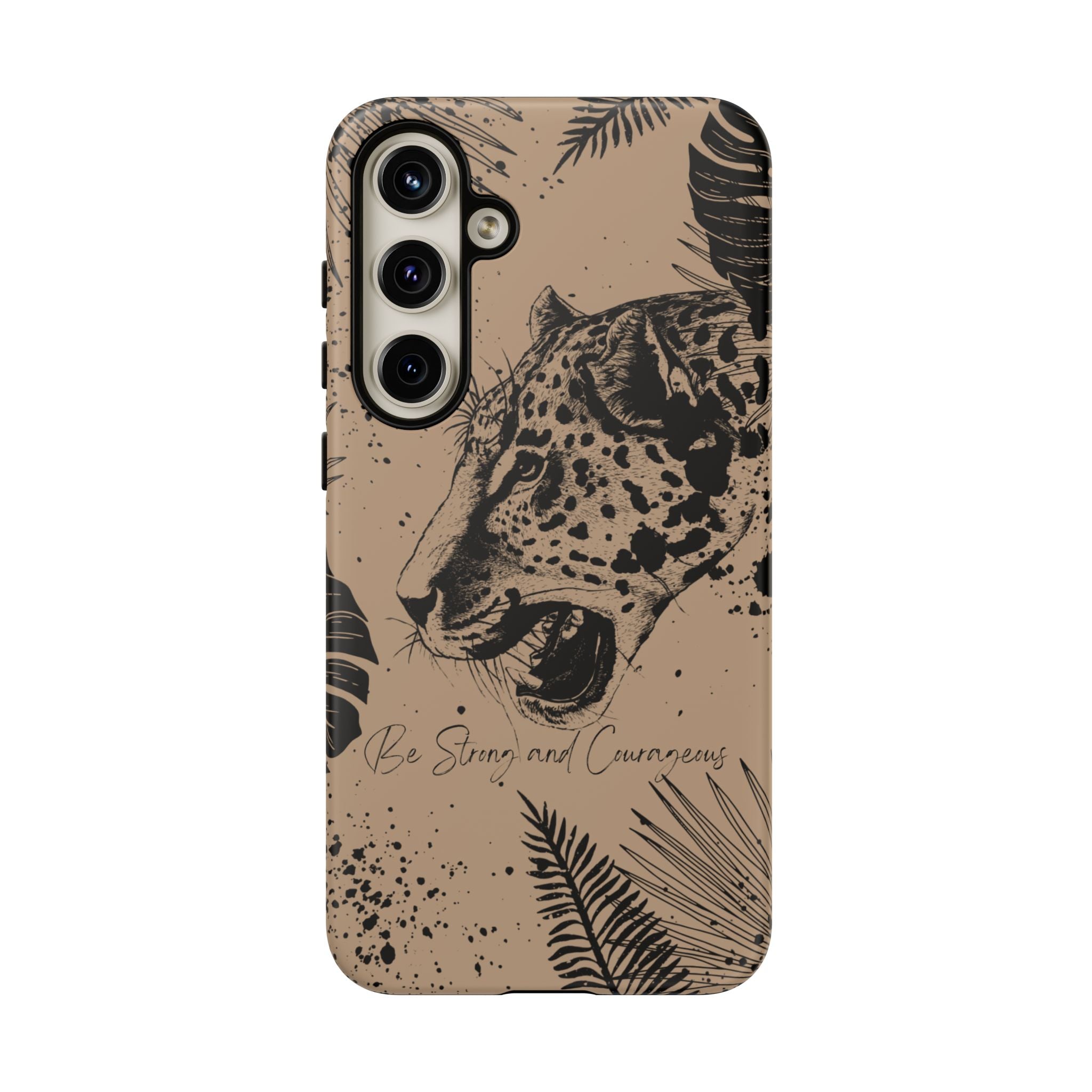 Be Strong and Courageous Tough Phone Case (Brown)