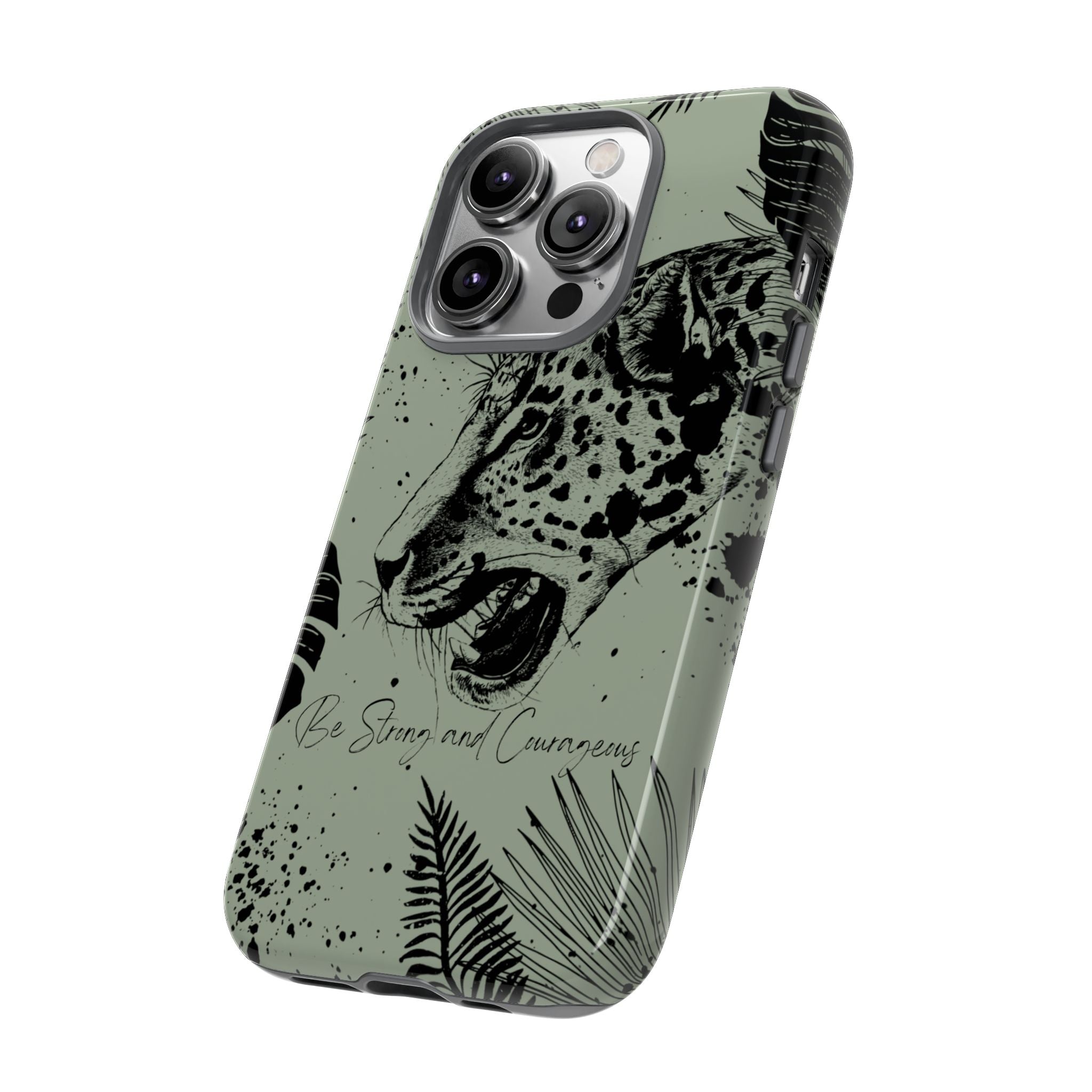 Be Strong and Courageous Tough Phone Case (Mint Green)