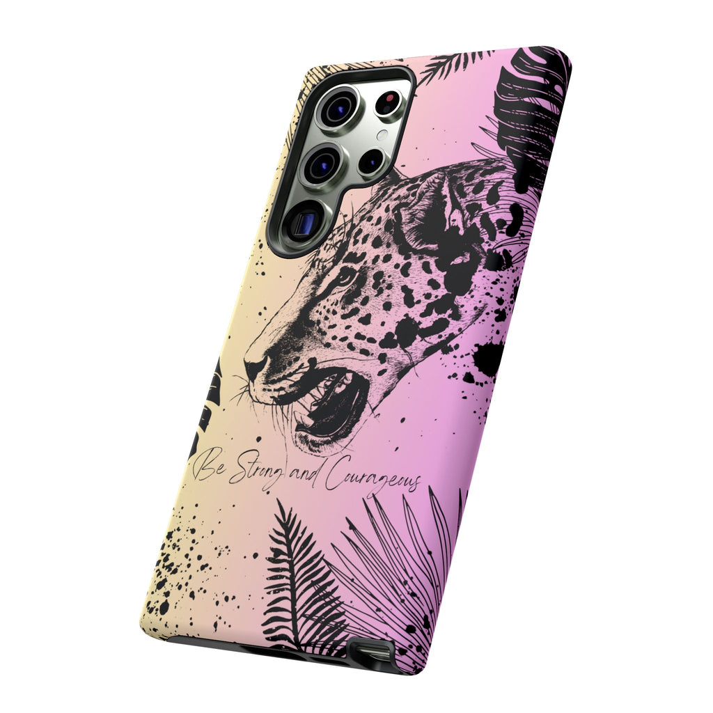 Be Strong and Courageous Tough Phone Case (Purple Hue)
