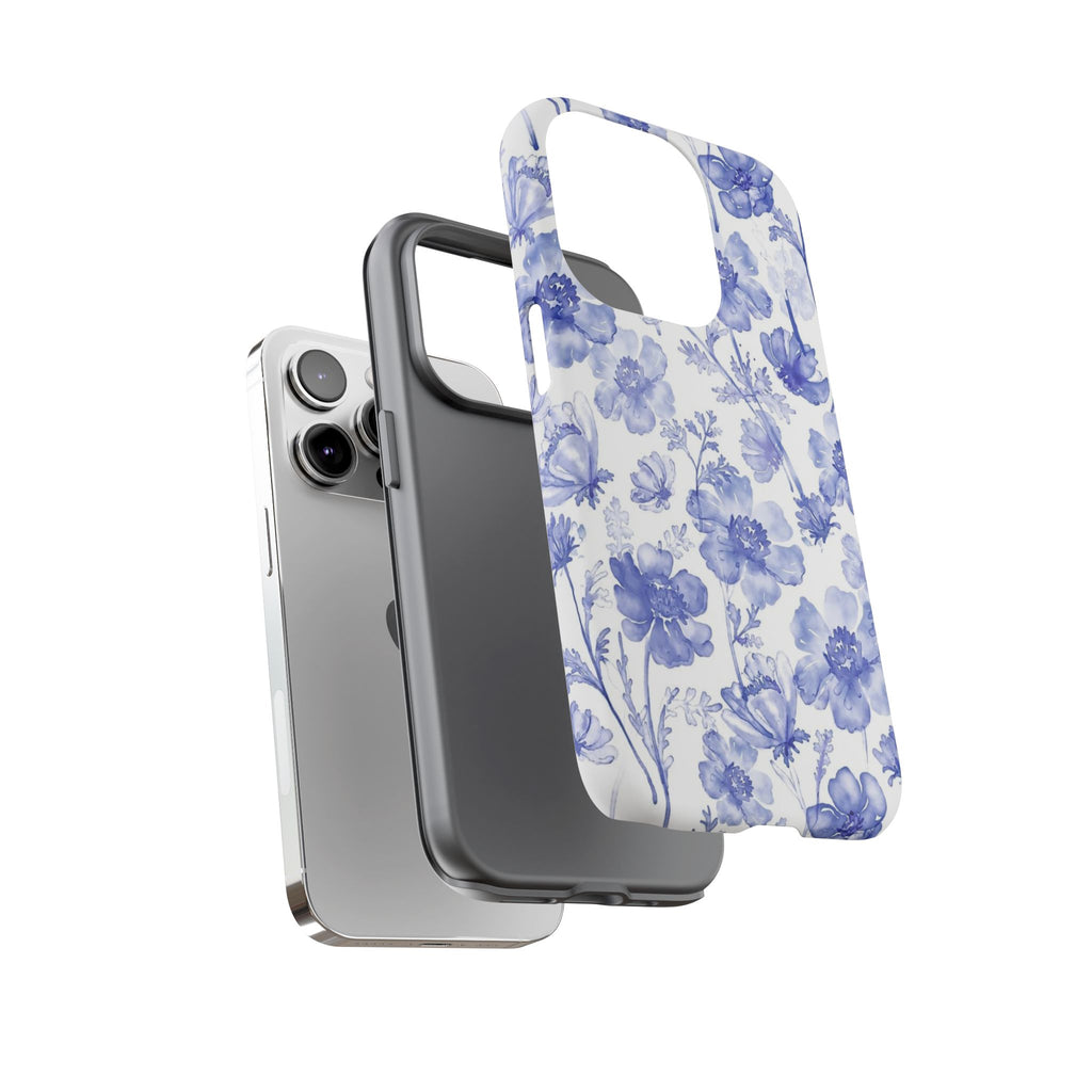 Blue Floral Tough Case