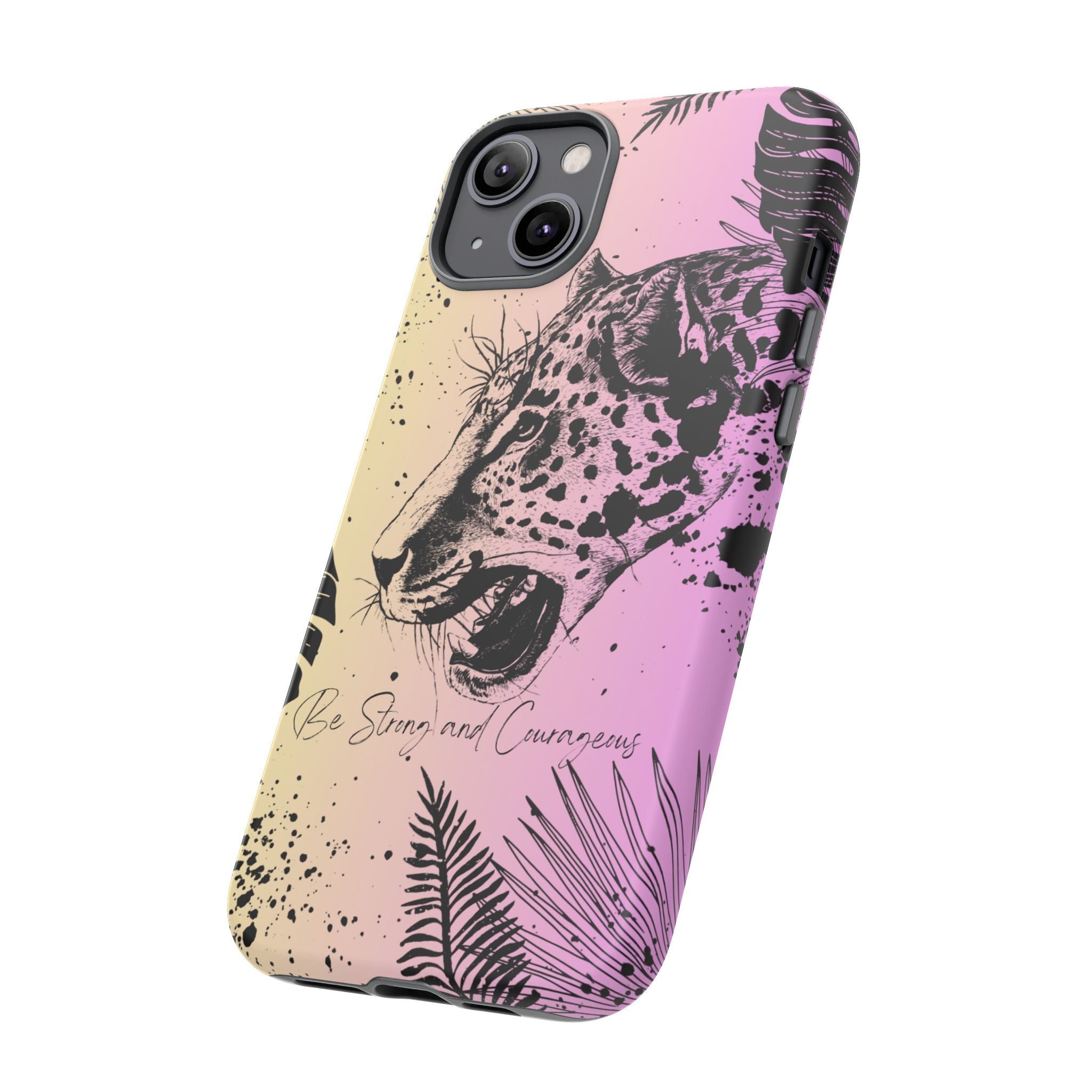 Be Strong and Courageous Tough Phone Case (Purple Hue)