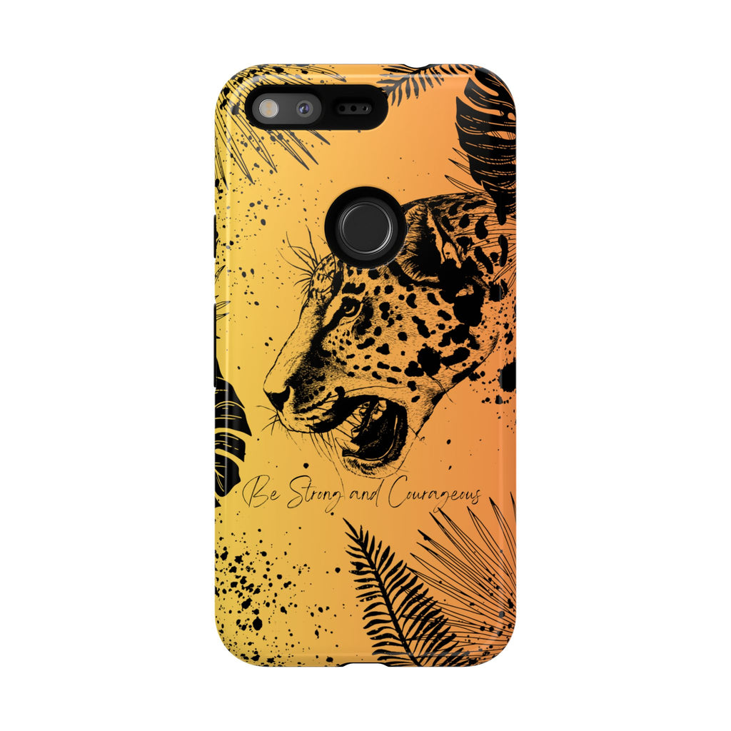 Be Strong and Courageous Tough Phone Case (Orange Hue)